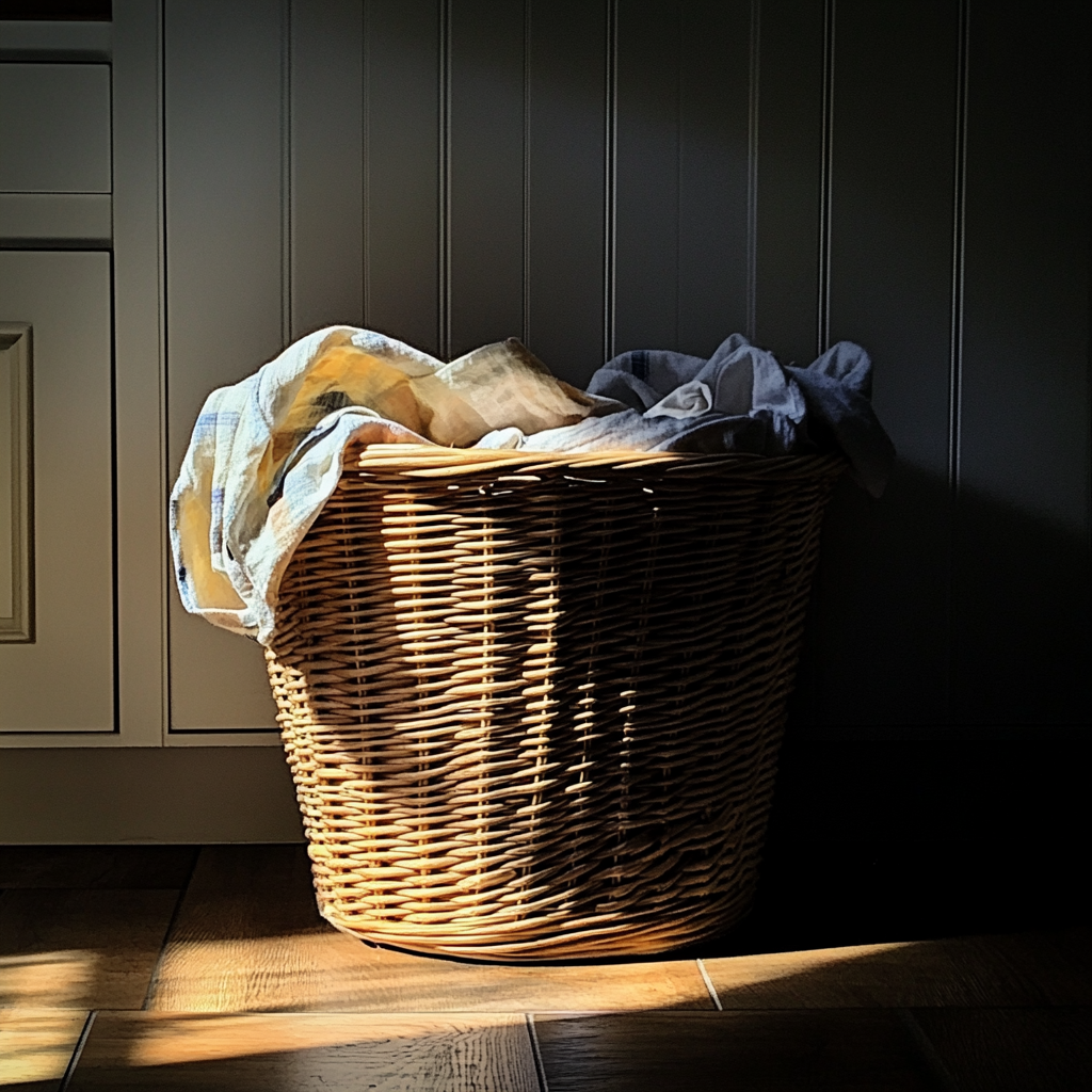 Un panier à linge avec des vêtements | Source : Midjourney