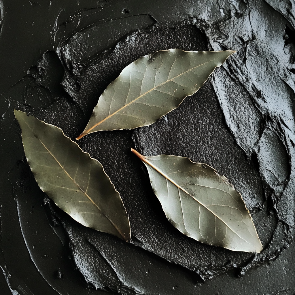 Feuilles de laurier mélangées à la pâte à gâteau | Source : Midjourney