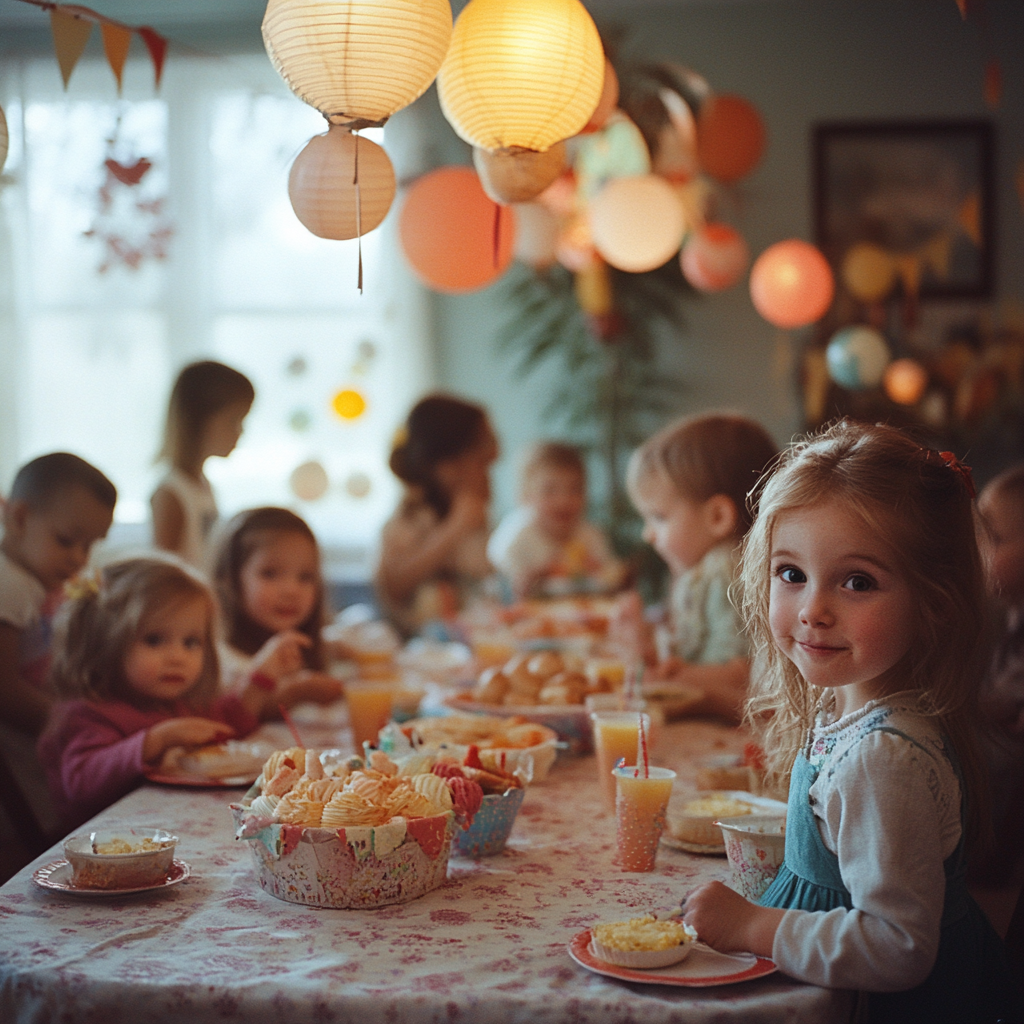 Enfants lors d'une fête d'anniversaire | Source : Midjourney