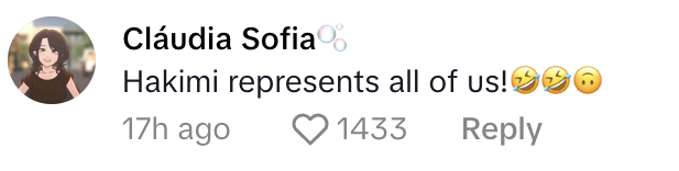 Commentaire d'une internaute sur la réaction d'Achraf Hakimi en voyant Brigitte Macron | Source : TikTok/rediff.live.com