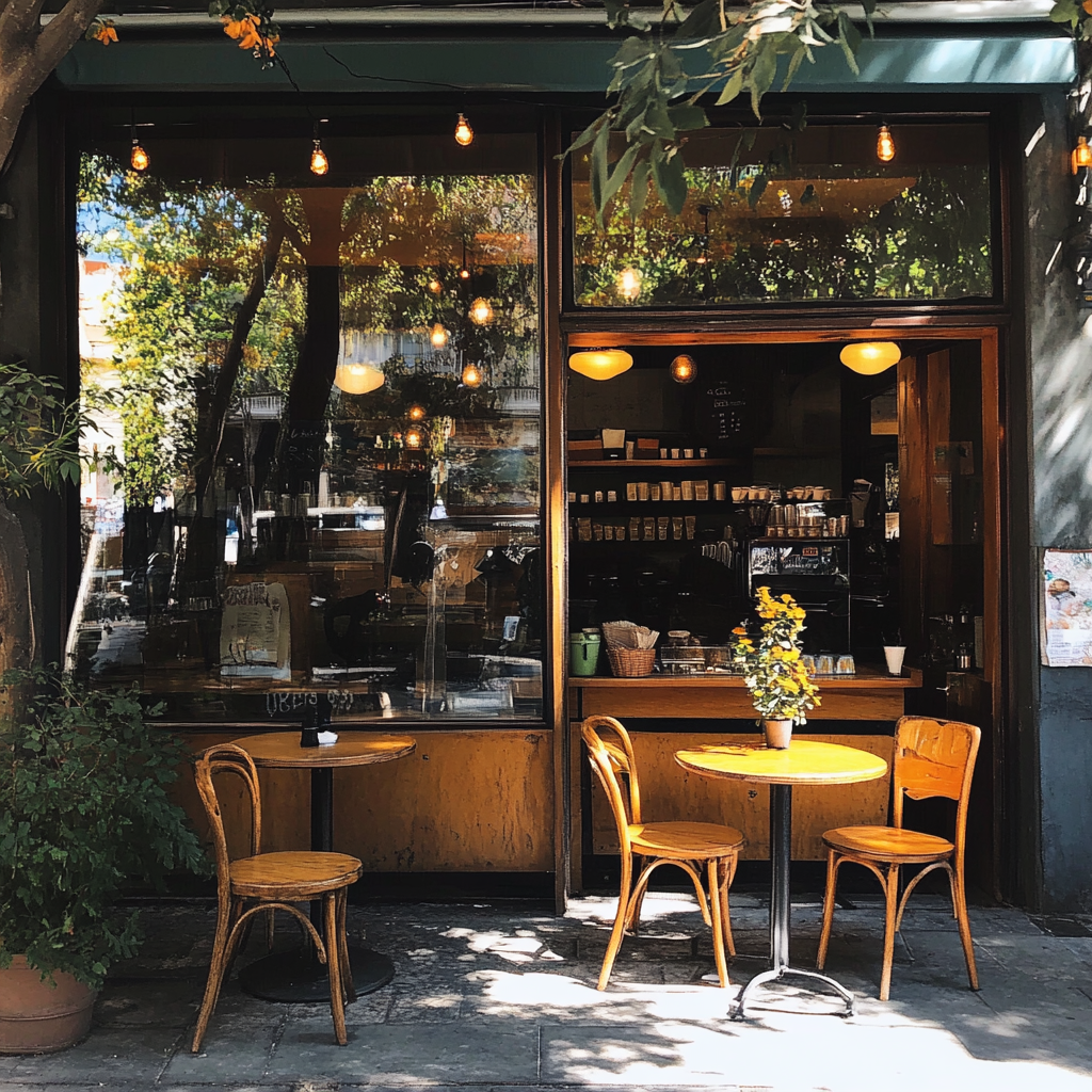 L'extérieur d'un café | Source : Midjourney