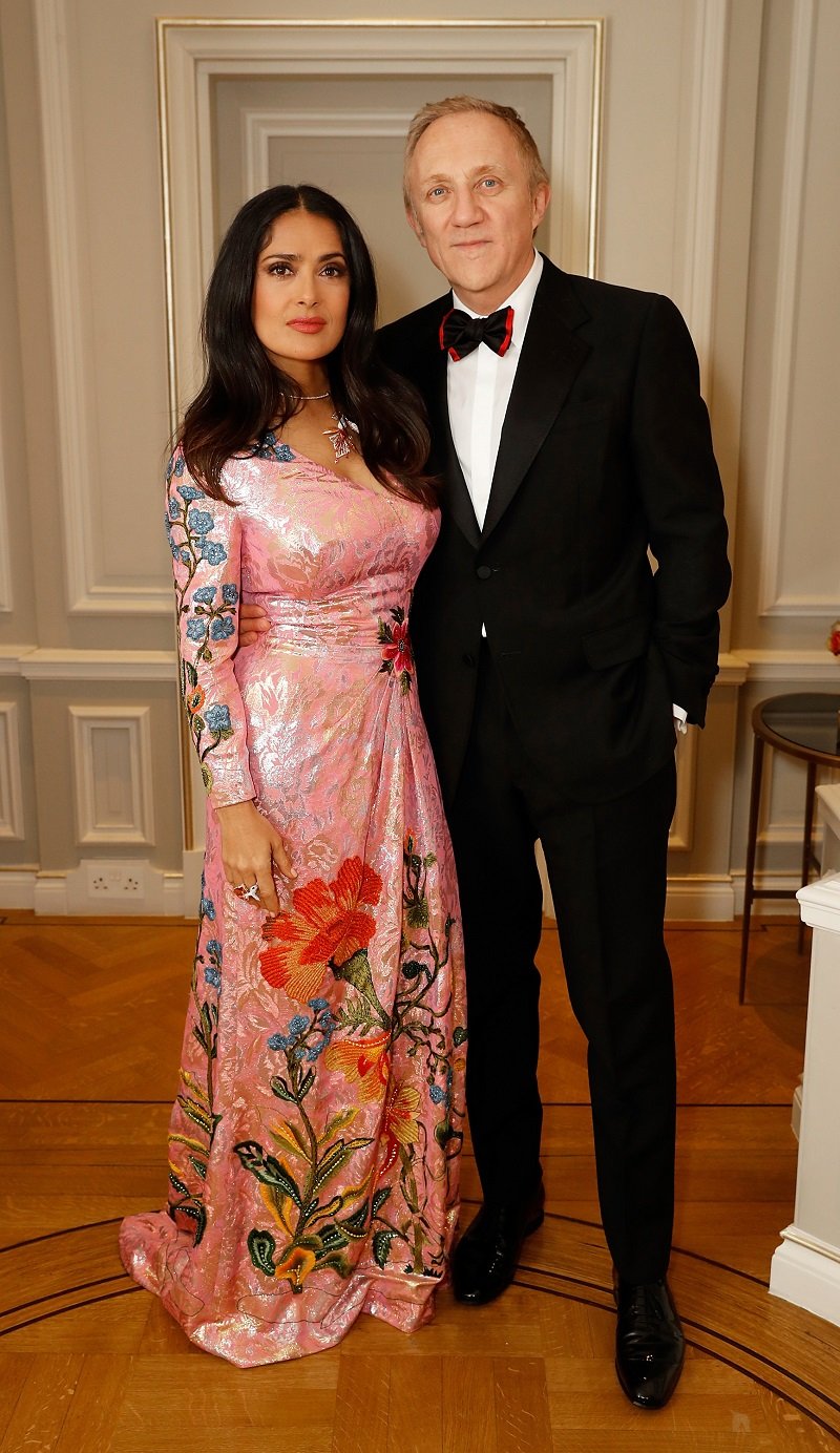 Salma Hayek Pinault et François-Henri Pinault le 29 novembre 2017 à Londres, en Angleterre | Photo : Getty Images