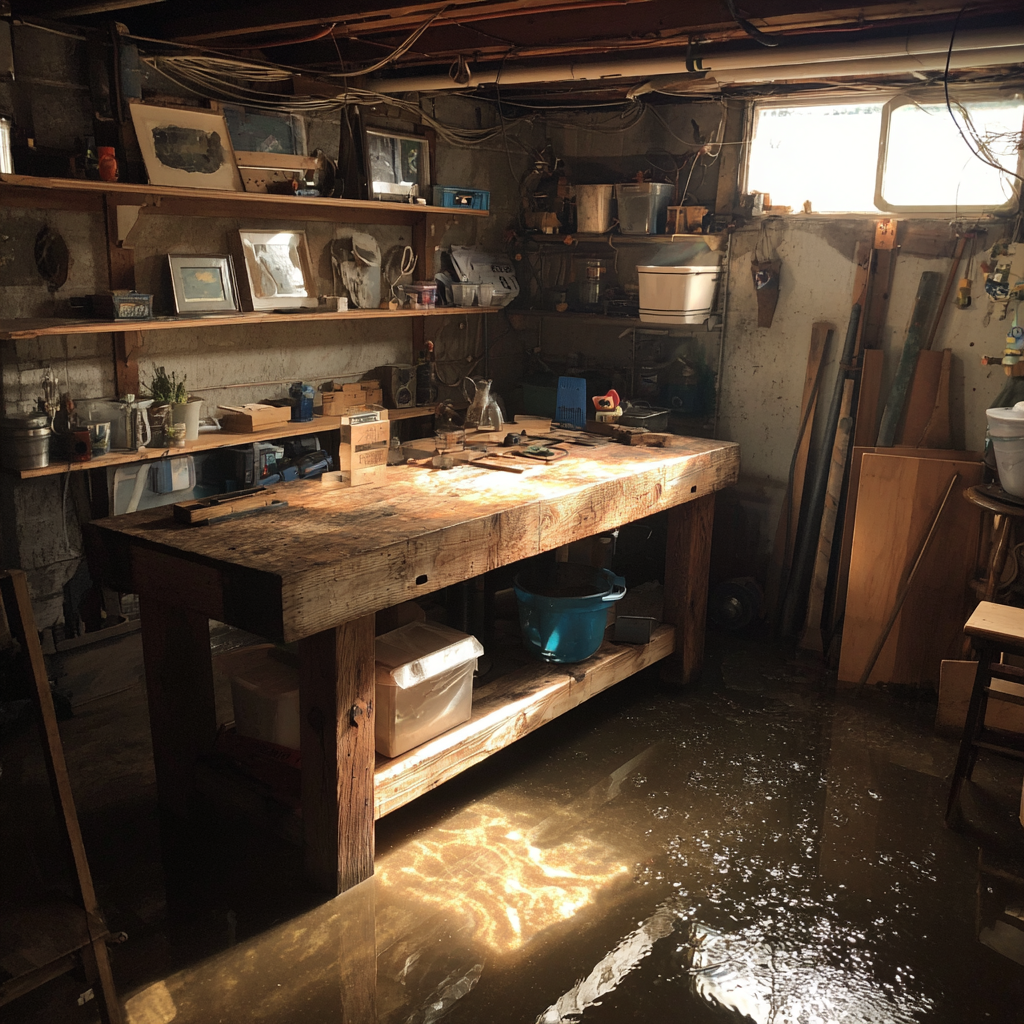 Un sous-sol inondé | Source : Midjourney