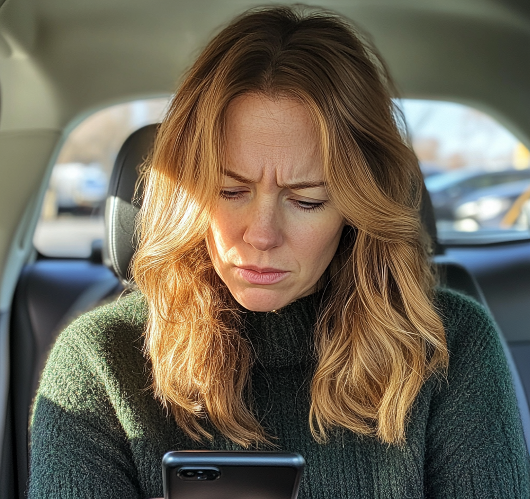 Une femme qui regarde son téléphone | Source : Midjourney