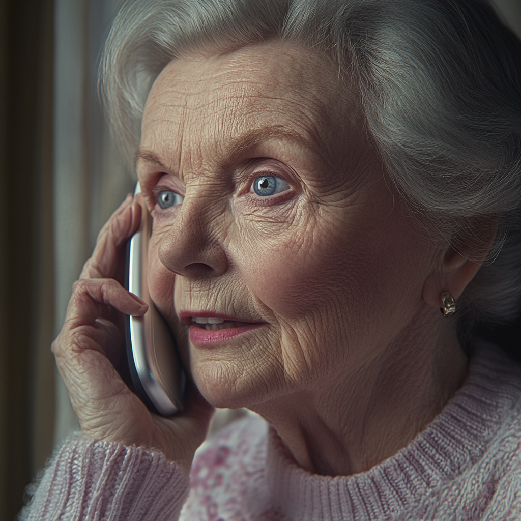 Une femme qui parle au téléphone | Source : Midjourney