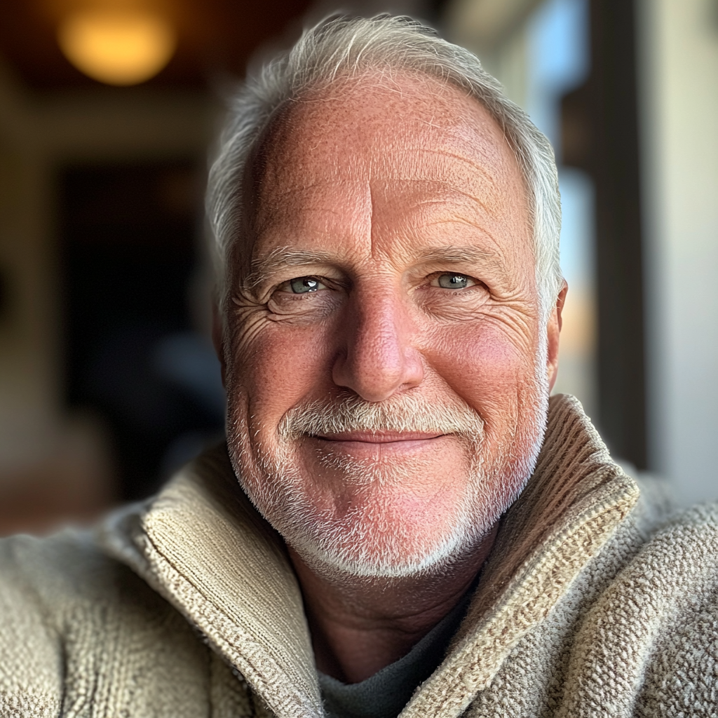 Un homme âgé souriant | Source : Midjourney