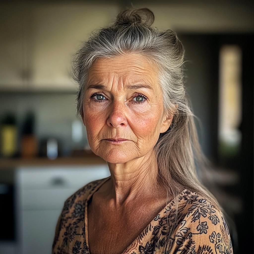 Une femme qui fronce les sourcils dans une cuisine | Source : Midjourney