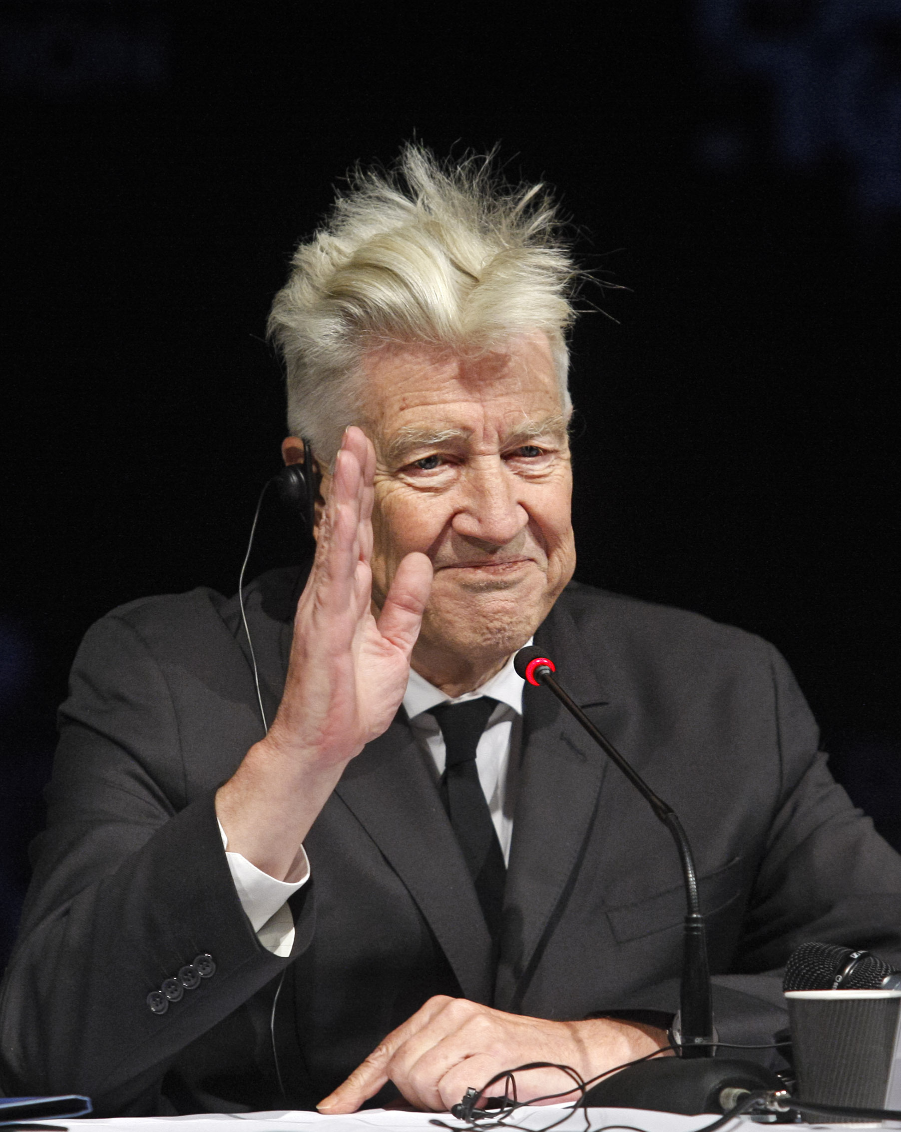 David Lynch lors d'une conférence de presse à Kiev, en Ukraine, le 17 novembre 2017. | Source : Getty Images