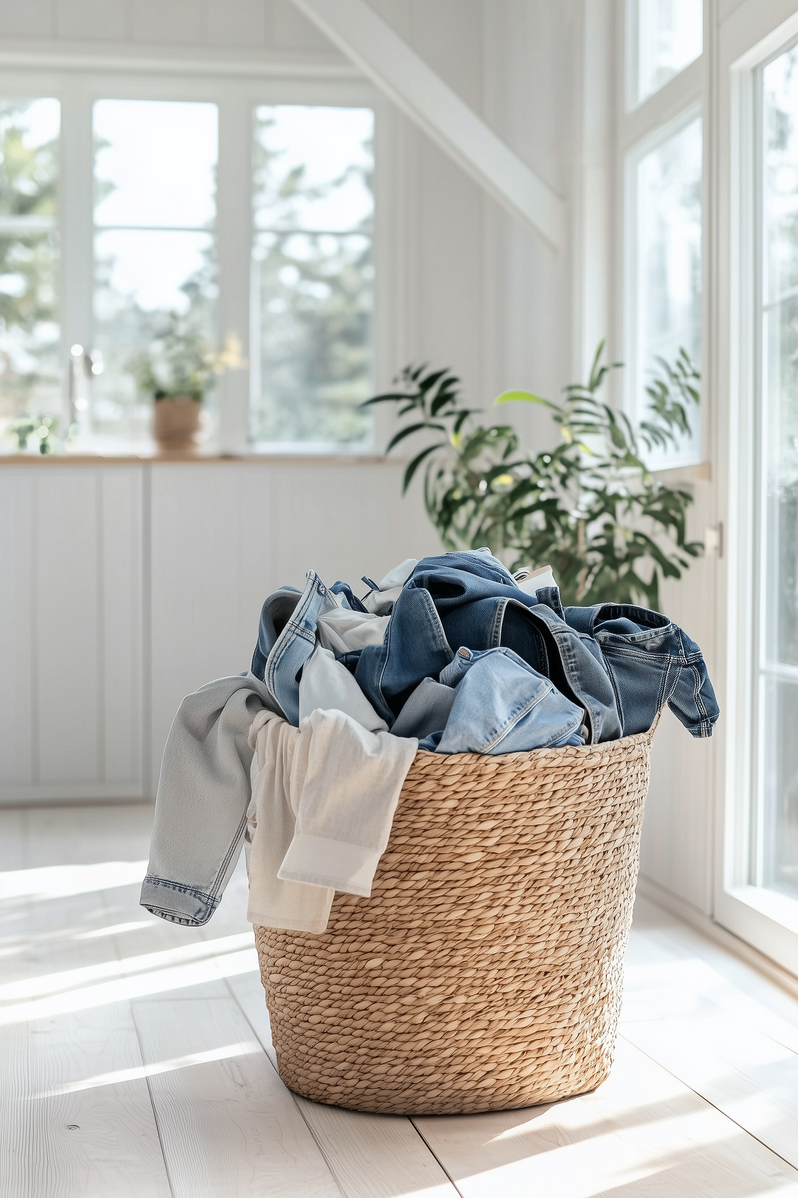 Des vêtements dans un panier à linge | Source : Midjourney