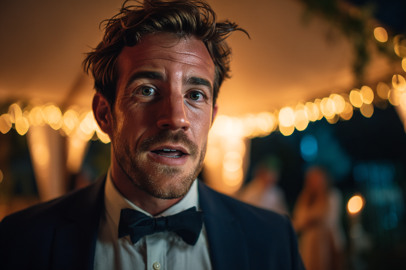 Un homme lors d'un mariage | Source : Midjourney