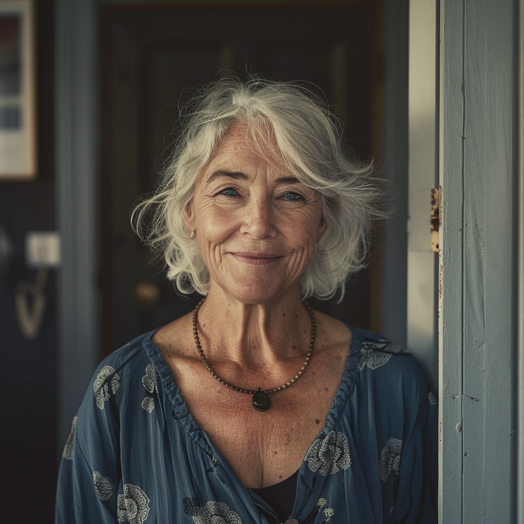 Une femme âgée souriante | Source : Midjourney