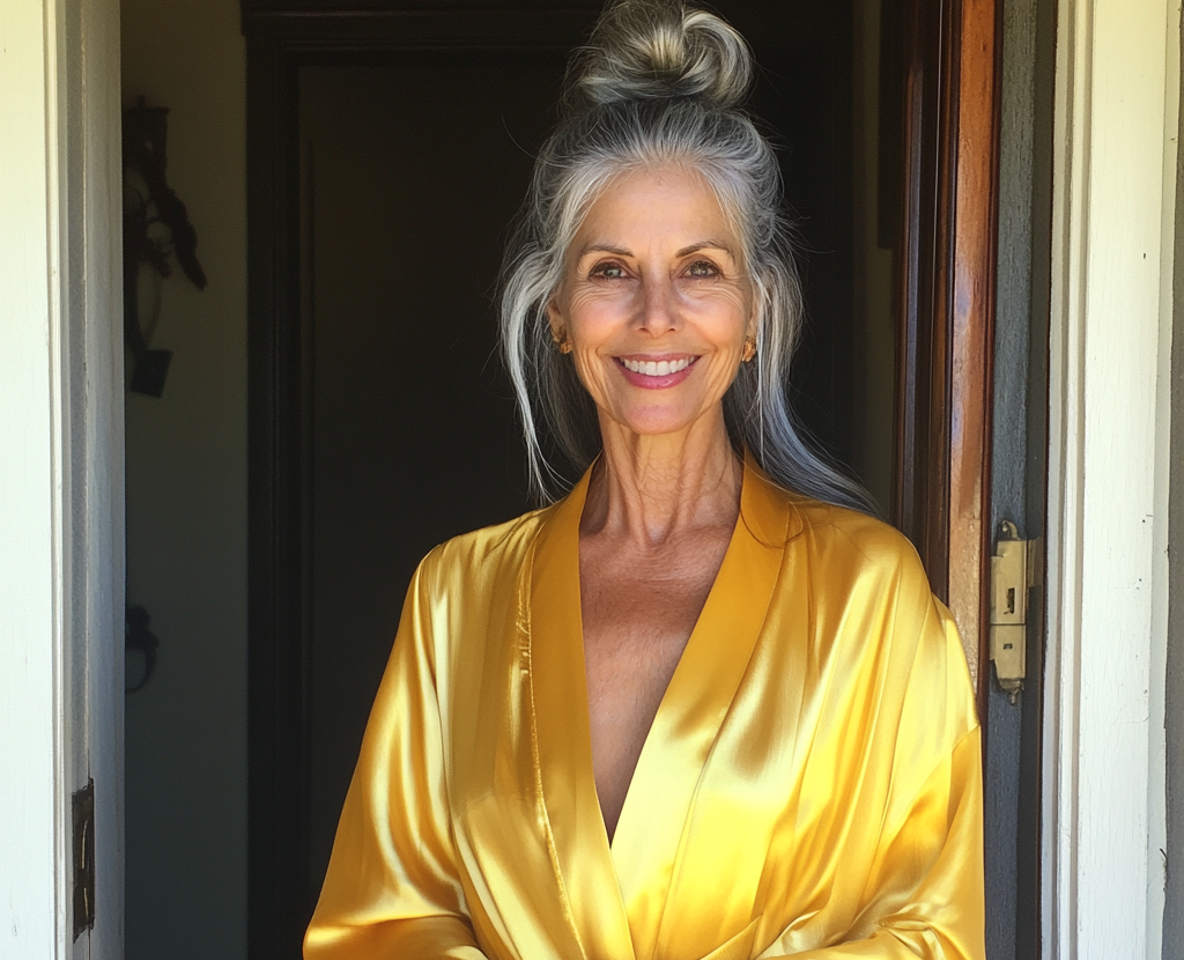 Une femme âgée souriante | Source : Midjourney