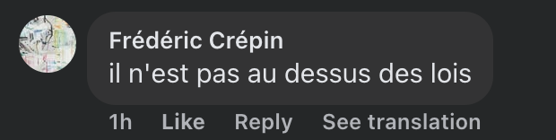 Capture d'écran du commentaire d'un internaute I Source : Facebook Gossip Room