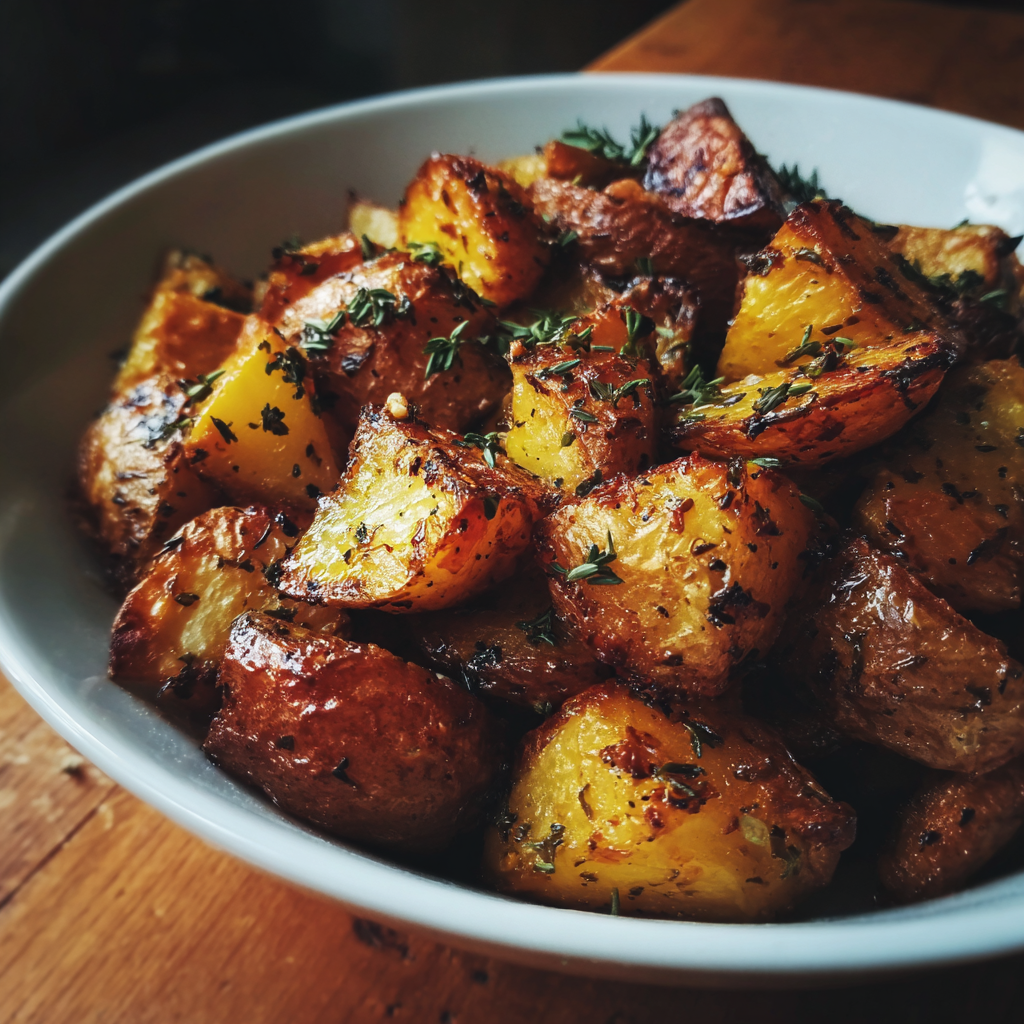 Un bol de pommes de terre rôties | Source : Midjourney