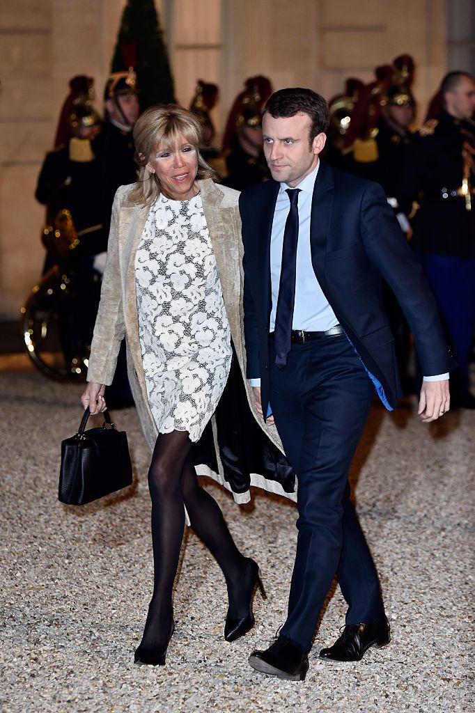 Emmanuel et Brigitte Macron à l'Élysée. l Source : Getty Images