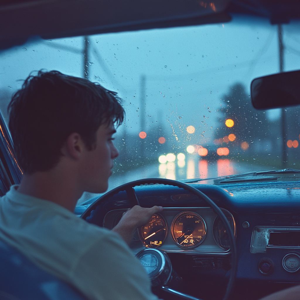 Un homme déterminé au volant | Source : Midjourney