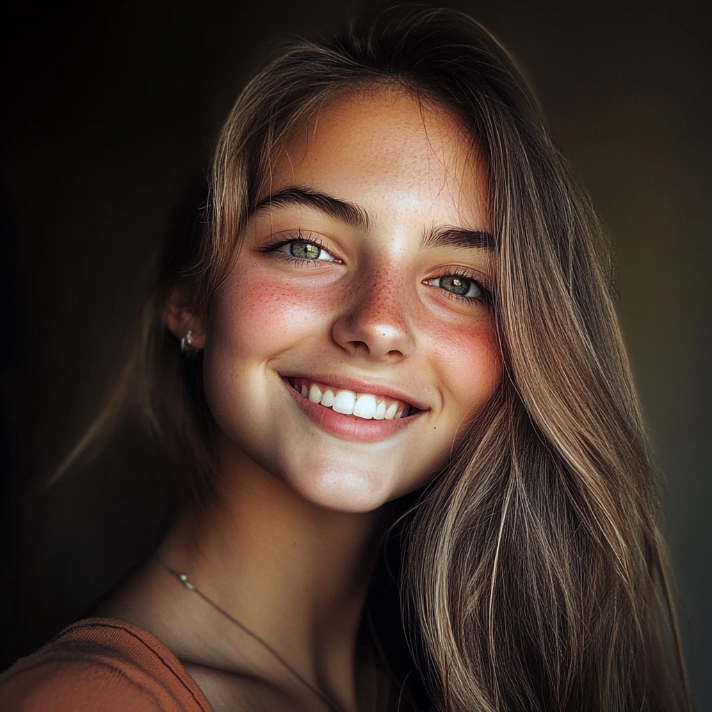 Une adolescente souriante | Source : Midjourney