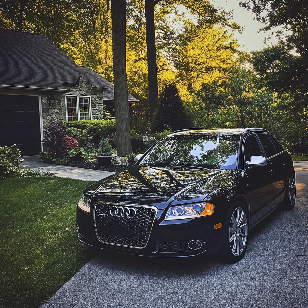 Une voiture garée dans une allée | Source : Midjourney
