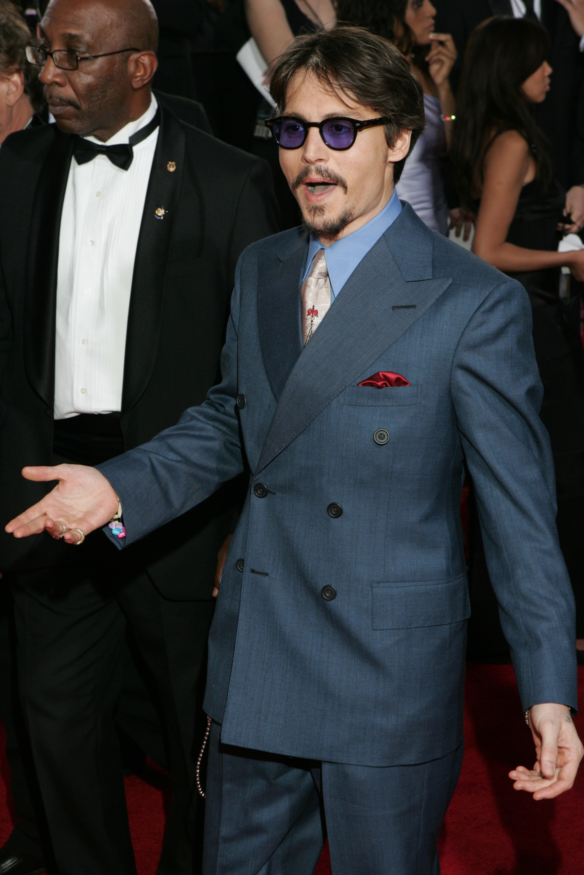 Johnny Depp lors de la 62e édition des Golden Globe Awards à Beverly Hills, Californie, le 16 janvier 2005 | Source : Getty Images