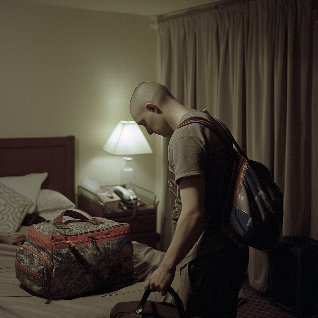 Un homme faisant ses bagages | Source : Midjourney