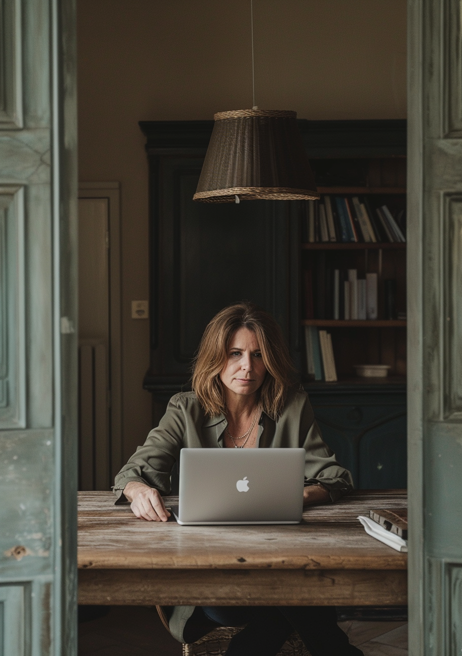 Une femme utilisant un ordinateur portable | Source : Midjourney