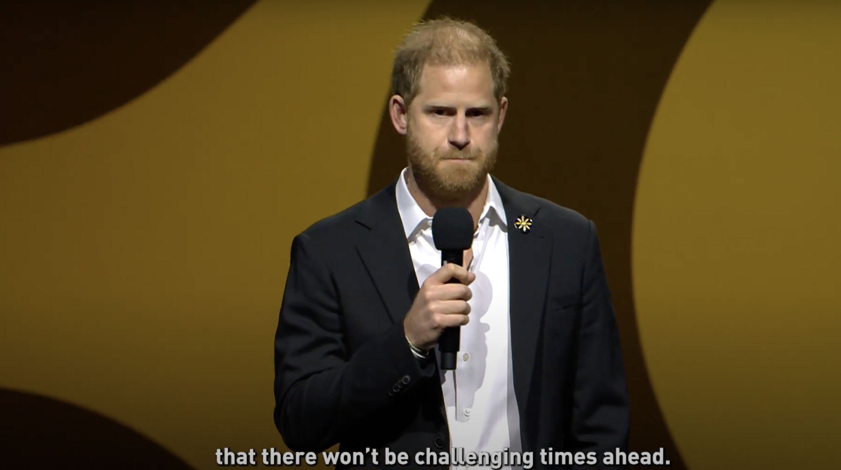 Le prince Harry lors de son discours de clôture des Invictus Games, le 16 février 2025, à Vancouver, au Canada | Source : Youtube/Invictus Games Foundation