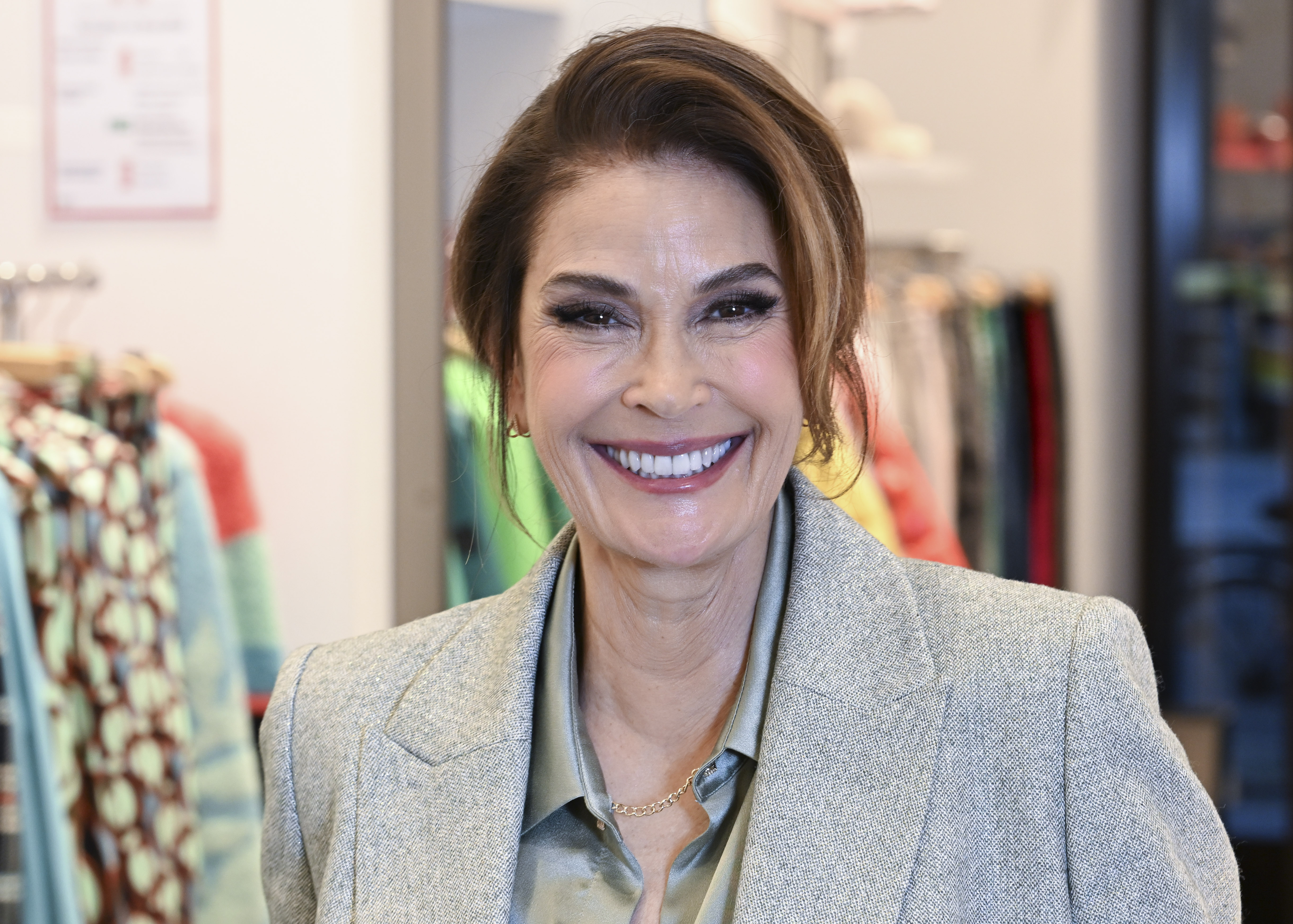 Teri Hatcher lors d'une interview à la semaine de la mode de Berlin le 6 février 2024 | Source : Getty Images