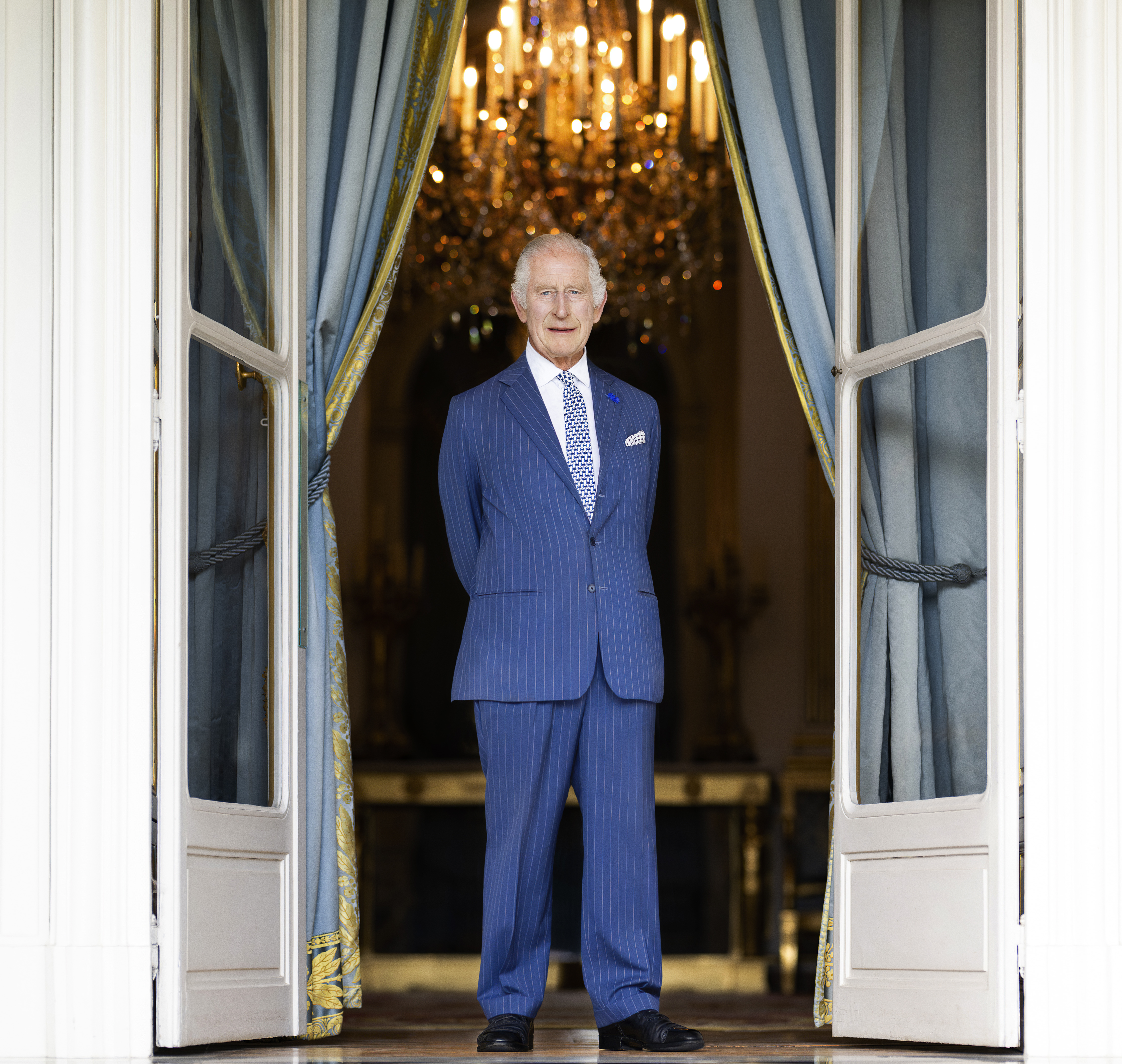 Le roi Charles III lors de la tournée d'État en France à la résidence de l'ambassadeur britannique le 20 septembre 2023 à Paris, France | Source : Getty Images