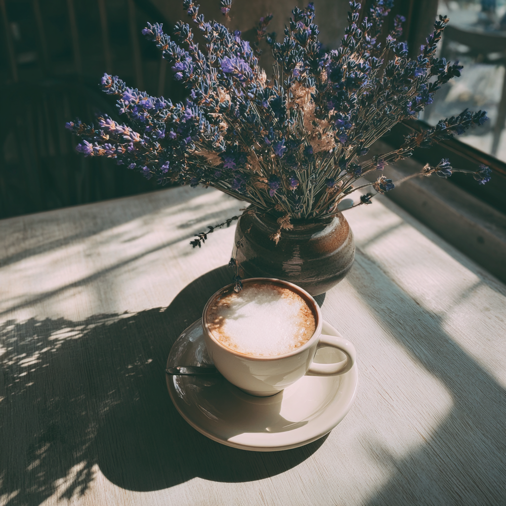 Une tasse de café sur une table | Source : Midjourney