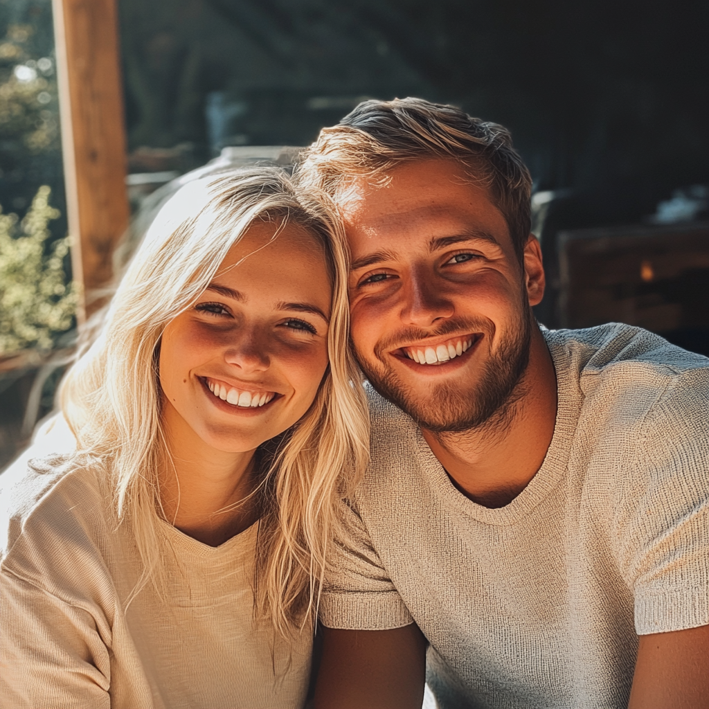 Un couple souriant | Source : Midjourney