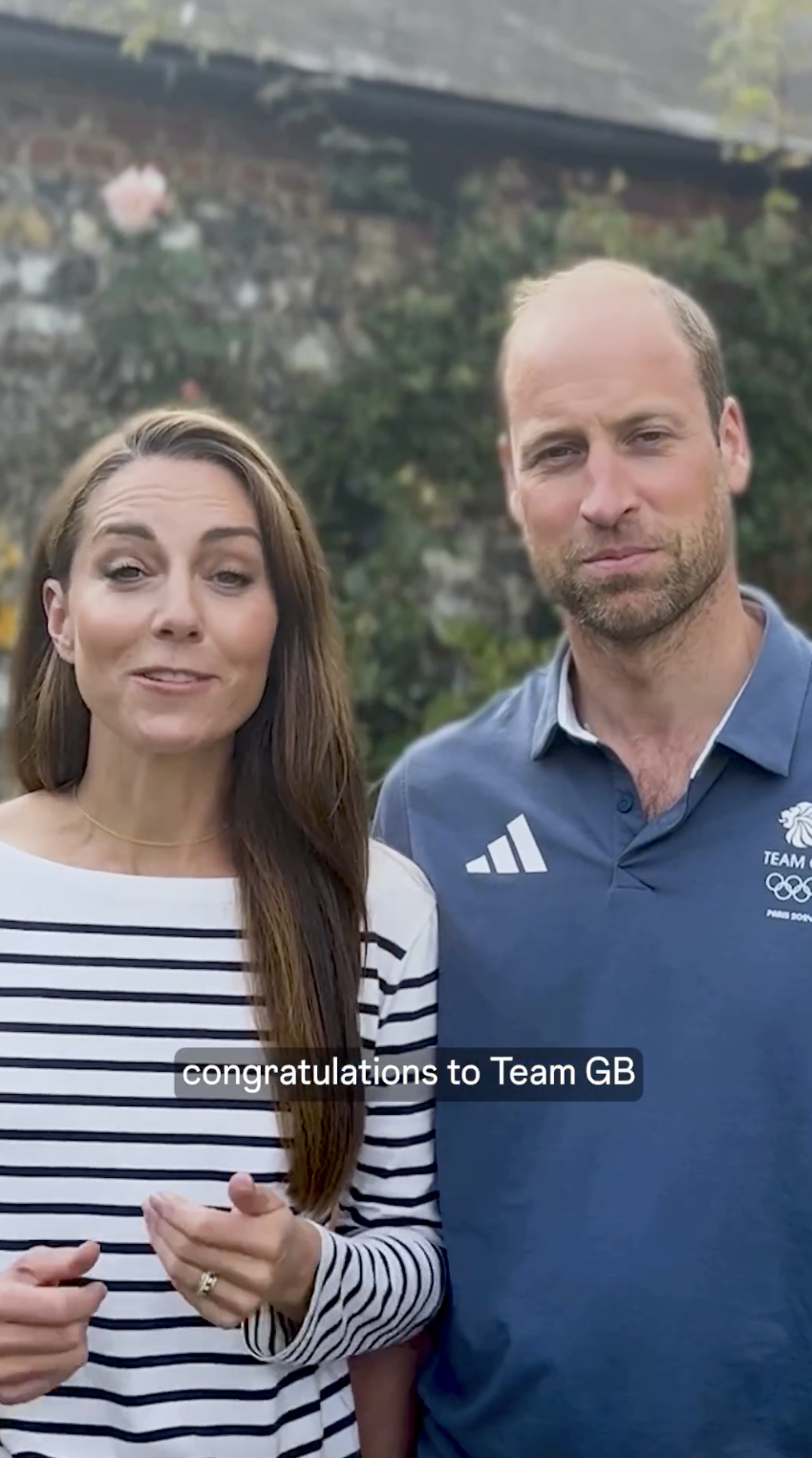 Une capture d'écran du prince William et de la princesse Catherine tirée d'une vidéo partagée le 11 août 2024 | Source : Instagram/princeandprincessofwales