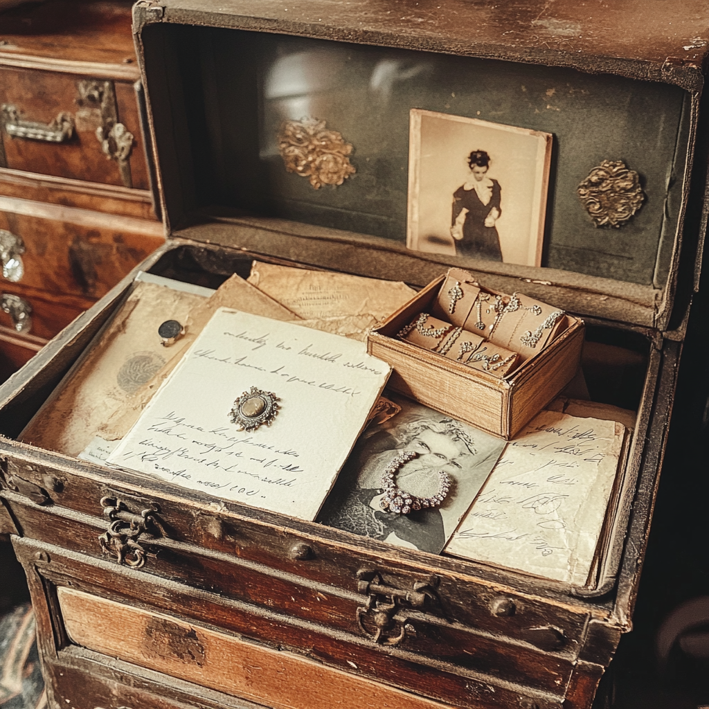 A chest with family heirlooms | Source: Midjourney