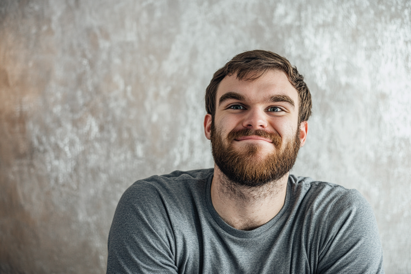 Un homme avec un faux sourire | Source : Midjourney