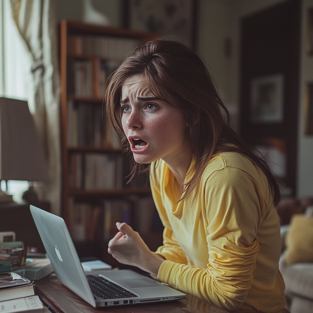 Une femme en colère qui crie | Source : Midjourney