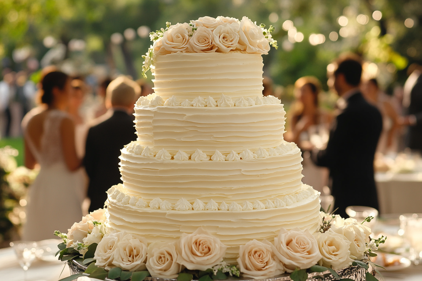 Gâteau de mariage | Source : Midjourney