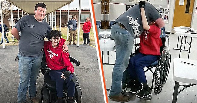 Un lycéen achète un fauteuil roulant à son ami avec ses économies. | Photo : youtube.com/USA TODAY