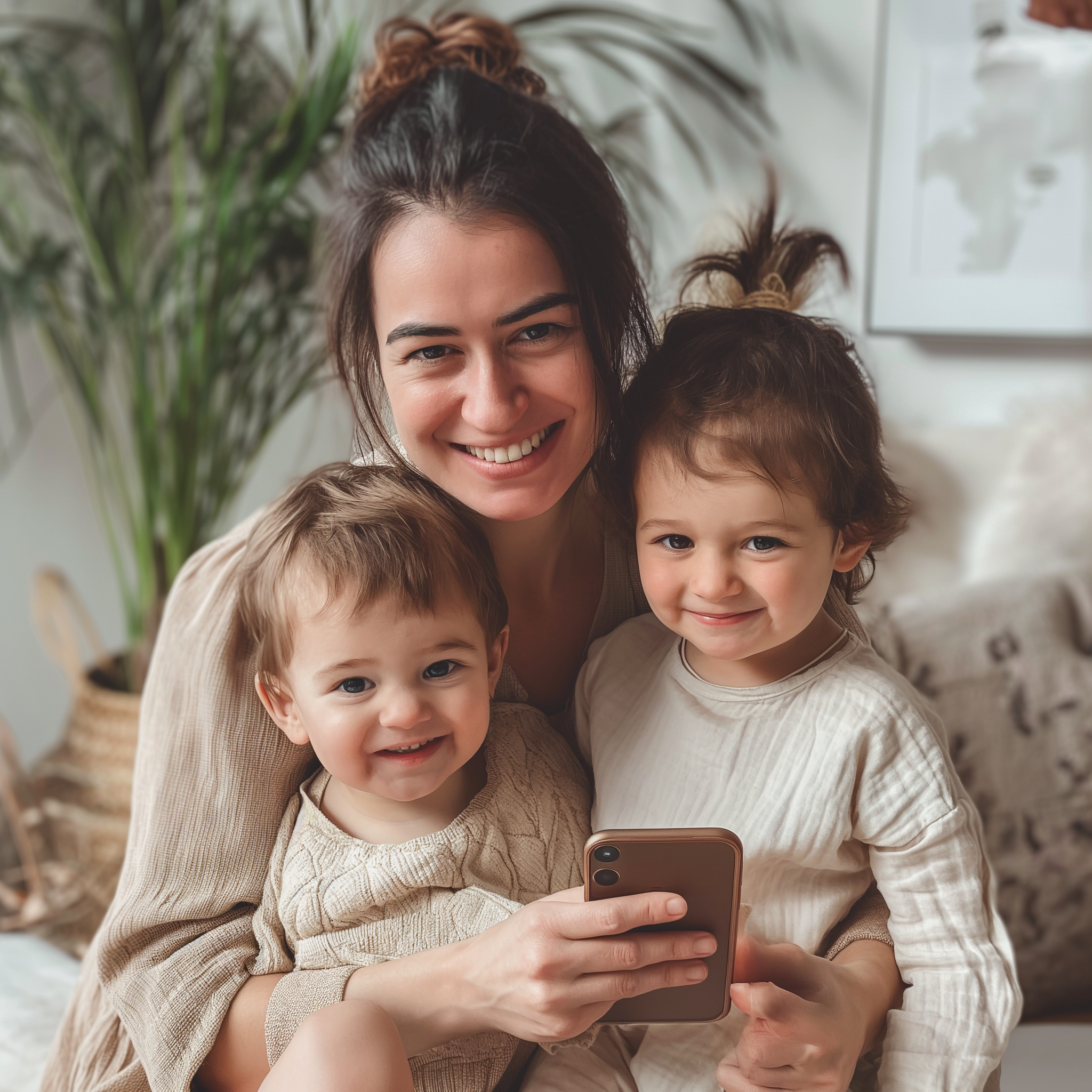 Une femme avec des enfants | Source : Midjourney