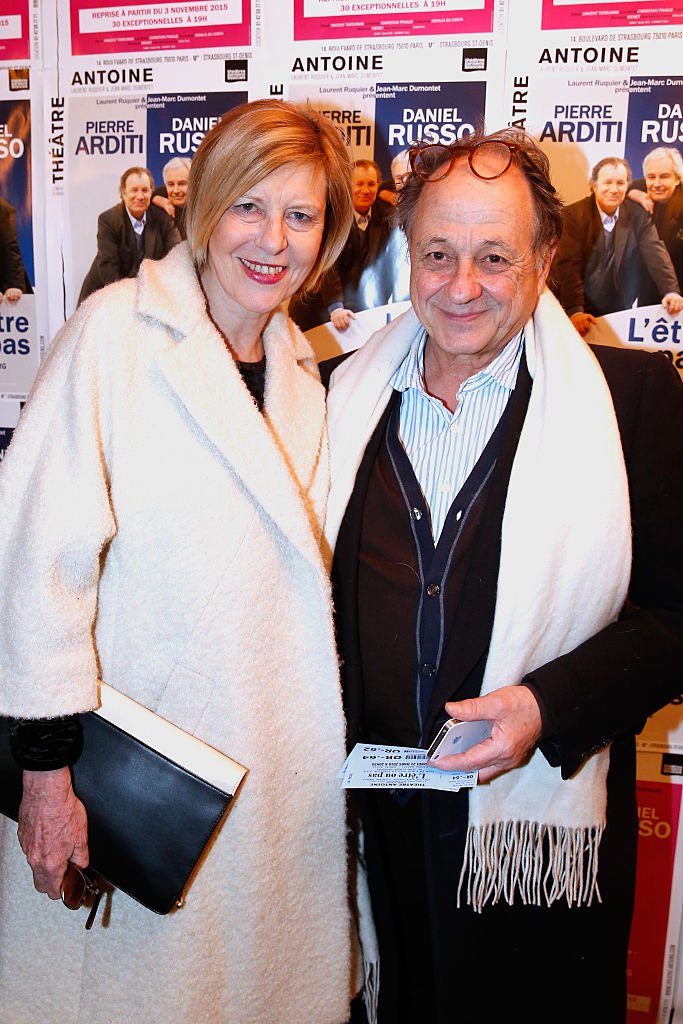 L'actrice Chantal Ladesou et son mari Michel Ansault assister à "L'Etre ou pas": pièce de théâtre au Théâtre Antoine le 21 mars 2016 à Paris, France. | Photo : Getty Images. 
