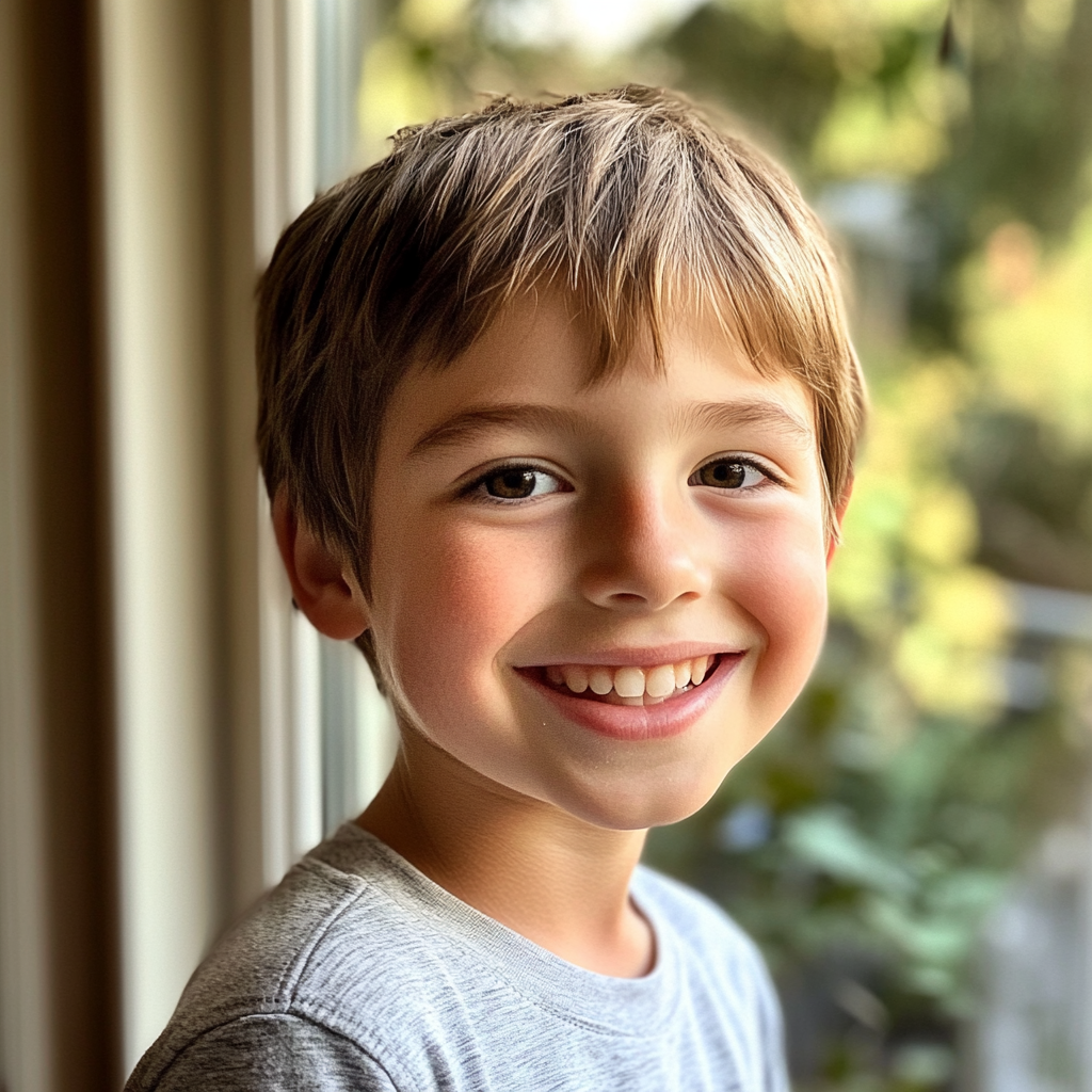 Un petit garçon souriant | Source : Midjourney