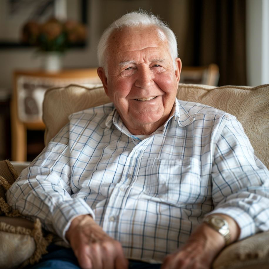 Un grand-père souriant | Source : Midjourney