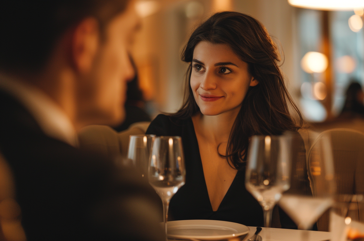 Un couple en train de dîner dans un restaurant | Source : Midjourney