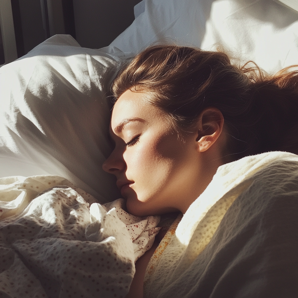 Une femme dans un lit d'hôpital | Source : Midjourney