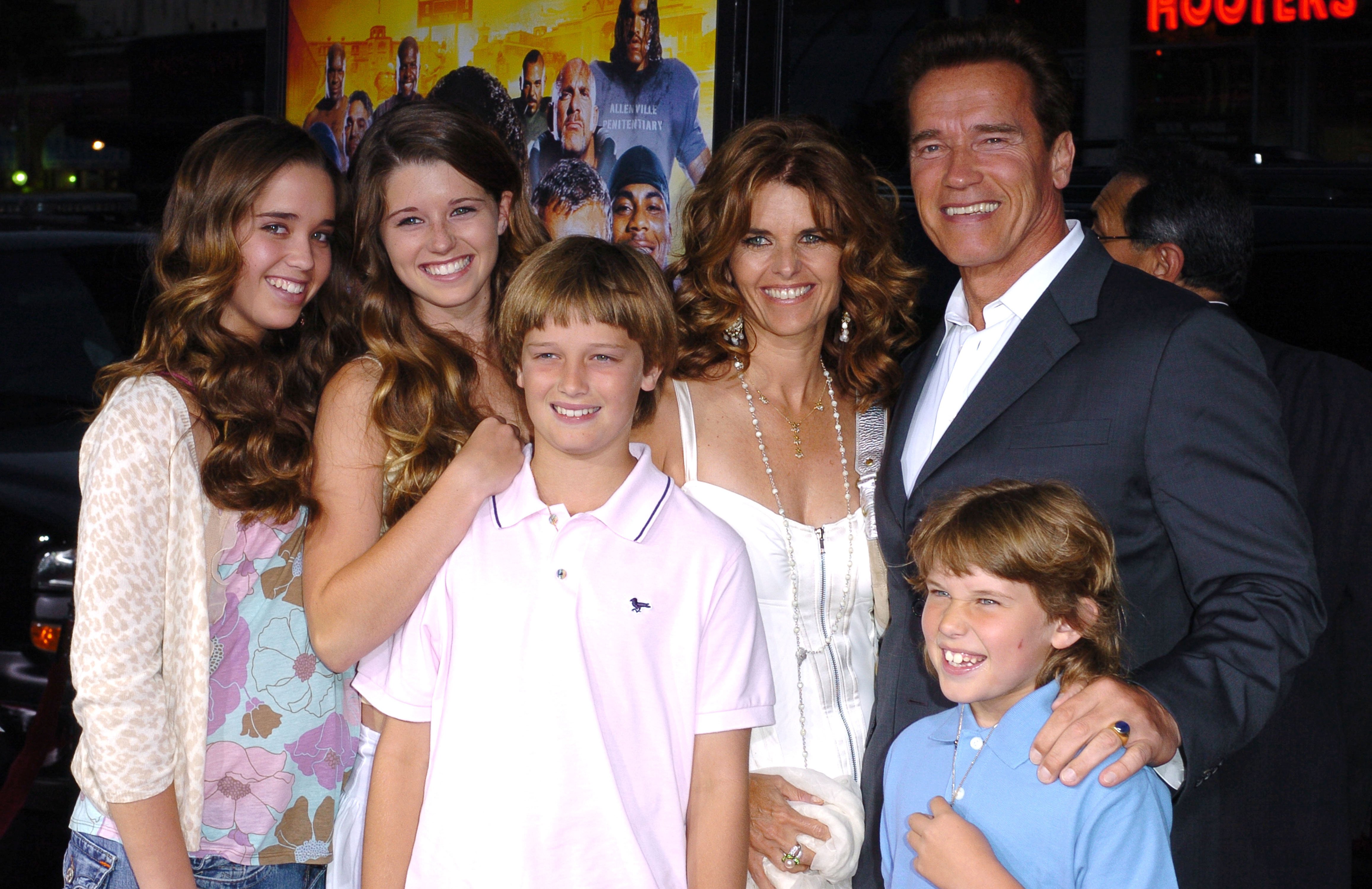 Arnold Schwarzenegger, sa femme, Maria Shriver, et sa famille. | Source : Getty Images