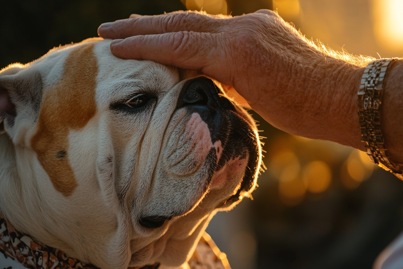 Un homme âgé et son bouledogue | Source : Midjourney