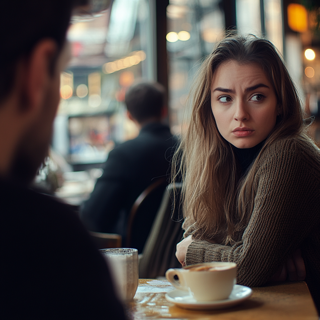 Une femme agacée dans un café | Source : Midjourney