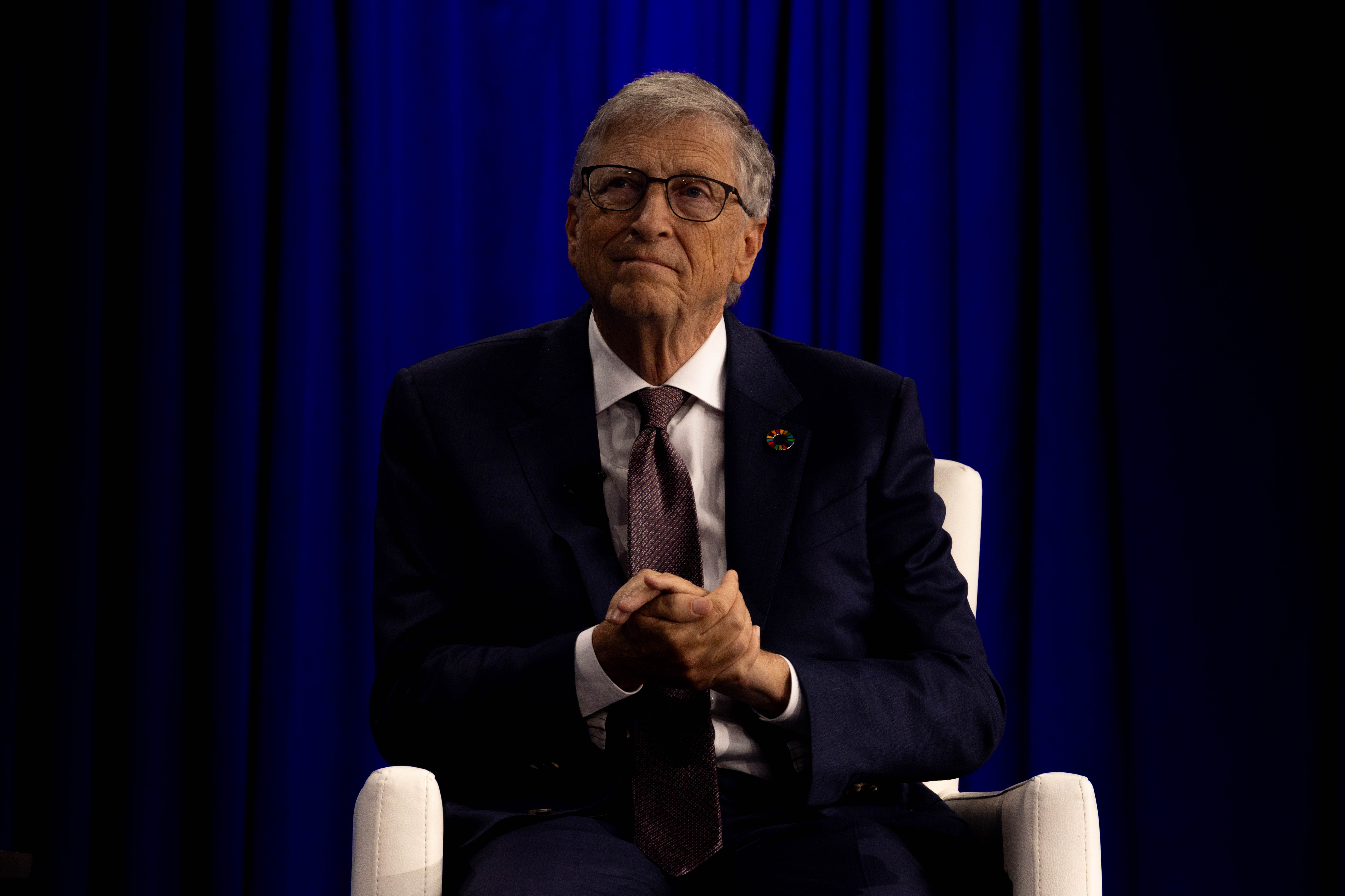 Bill Gates s'exprime lors d'une table ronde au sommet de la Clinton Global Initiative (CGI) le 24 septembre 2024 à New York | Source : Getty Images