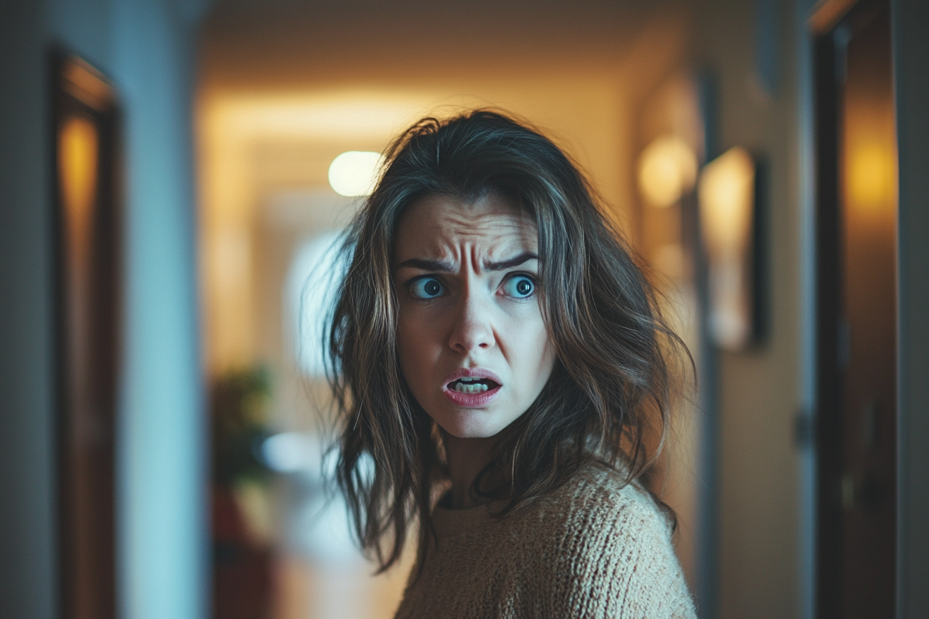 Une femme qui regarde fixement en état de choc | Source : Midjourney