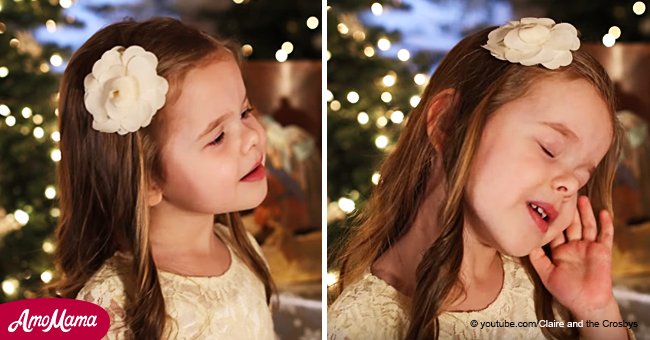 Une fillette de 4 ans ravie de chanter son chant de Noël préféré 'Sweet Night' (vidéo)