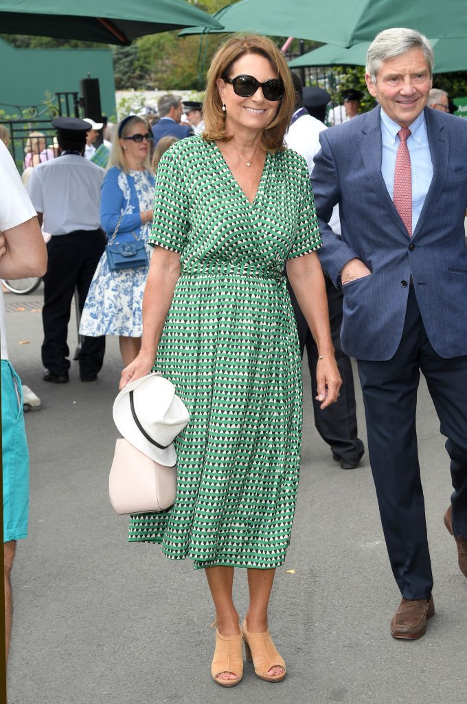 Carole Middleton assiste à la neuvième journée de Wimbledon au All England Lawn Tennis and Croquet Club le 10 juillet 2019 | Photo : Getty Images