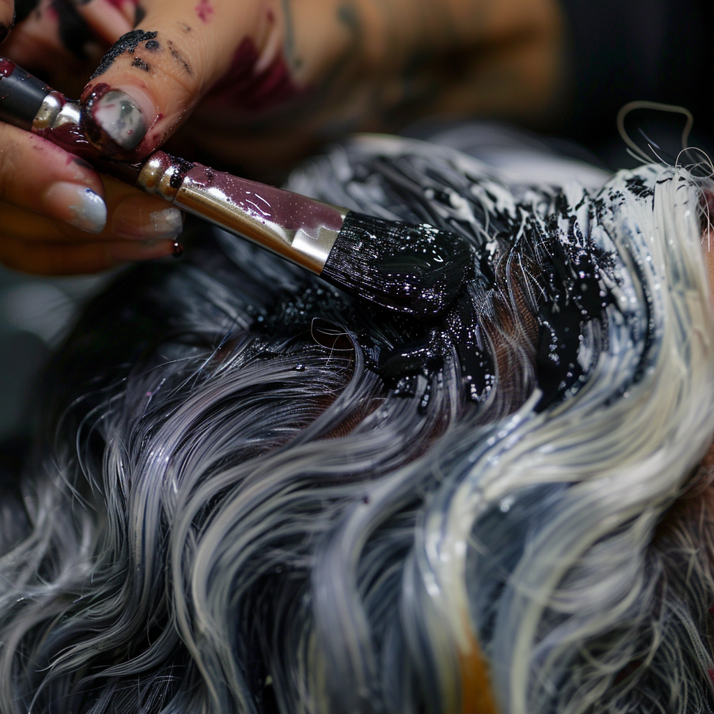 Une personne qui se fait teindre les cheveux | Source : Midjourney